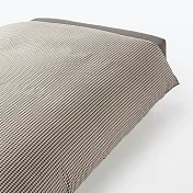 【MUJI 無印良品】再生聚酯速乾被套/S/棕格紋【成品尺寸】W145×L210 cm 附拉鍊