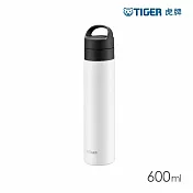 TIGER虎牌 手提輕量旋蓋雙層不鏽鋼保溫瓶600ml(MKB-T601) 珠光白