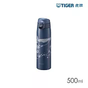 TIGER虎牌 輕量彈蓋雙層不鏽鋼保溫瓶500ml(MCT-A501) 鯨魚