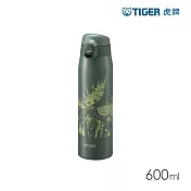 TIGER虎牌 輕量彈蓋雙層不鏽鋼保溫瓶600ml(MCT-A601) 駝鹿