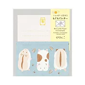 MIDORI 迷你信紙信封組附貼紙(貪吃動物)- 倉鼠