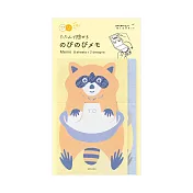 MIDORI 伸縮便條紙- 浣熊