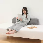 【MUJI 無印良品】柔軟多用途靠枕/長型 /墨灰