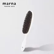 【日本Marna】日本製 不傷衣物豬毛除塵刷 白色(原廠總代理)