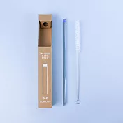 好玻 GOODGLAS | 雙色吸管單入組-藍黑/直身款