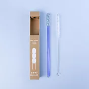好玻 GOODGLAS | 雙色吸管單入組-藍黑/圓球款