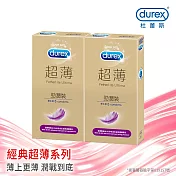 【Durex杜蕾斯】超薄勁潤裝衛生套5入X2盒