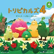 【日本正版授權】全套5款 熱帶水果鳥公仔 P4 扭蛋/轉蛋 水果鳥 熊貓之穴 090011