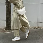 【MISUÉ】軟皮月亮包/側背包/大容量餃子包/馬丁斜挎包 -米色