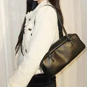 【MISUÉ】韓系蝴蝶結腋下包/保齡球包/大容量百搭/單肩包 -黑色