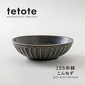 【日本Minoru】Tetote窯燒 陶瓷深盤15cm ‧ 鉗藍