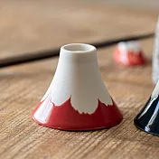 【日本Yamani】美濃燒｜富士山型 湯吞豬口杯55cc ‧ 赤釉