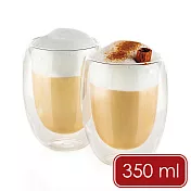 《Luigi Ferrero》Coffeina雙層玻璃杯2入(350ml) | 水杯 茶杯 咖啡杯