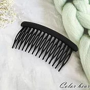 【卡樂熊】基本磨砂素色造型髮插/髮梳(四色)- 磨砂黑