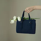 【一帆布包】帆布可調把手迷你波士頓包- 深藍