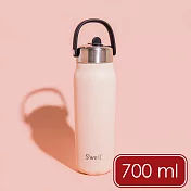 《S’well》Explorer不鏽鋼吸管保溫瓶(玫瑰粉橘700ml) | 保溫杯 保冷保冰杯 運動水壺 手搖飲 環保杯 便攜杯 咖啡杯 隨行杯 手提提把