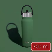 《S’well》Explorer不鏽鋼吸管保溫瓶(軍綠700ml) | 保溫杯 保冷保冰杯 運動水壺 手搖飲 環保杯 便攜杯 咖啡杯 隨行杯 手提提把