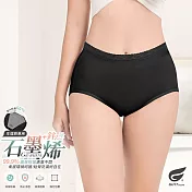 GIAT石墨烯柔感防漏生理褲-蕾絲款 M 晶石黑