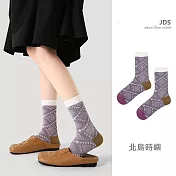【JDS設計襪】幾何圖案透氣復古棉襪 *  北島時嶼