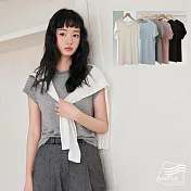 【BODYAIR嚴選】小袖子圓領天絲羊毛上衣(T恤.襯衣.鬆軟.CASUAL) M 灰