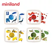 【西班牙miniland】辨色可水洗附框拼圖6片/4入