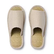 【MUJI 無印良品】藺草前開拖鞋/M/原色23.5-25 cm用