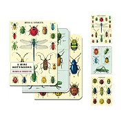 美國 Cavallini 口袋筆記本3入組 _昆蟲