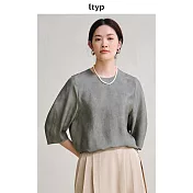 ltyp旅途原品 100%桑蠶絲襯衫高級寬鬆襯衣上衣女夏季中式真絲小衫 M L  M 髒染灰