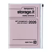 【日本Mark’s】2026 直式週記事收納手帳A5 ‧ Storage.it/粉
