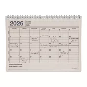 【日本Mark’s】2026 月曆型記事手帳M (B5變型) ‧ 象牙白