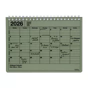 【日本Mark’s】2026 月曆型記事手帳S (B6變型) ‧ 卡其綠