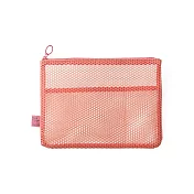 【日本Mark’s】Mesh 扁形網狀文具收納袋A5 ‧ 血橙(橘)