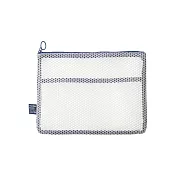 【日本Mark’s】Mesh 扁形網狀文具收納袋A5 ‧ 香草(白)