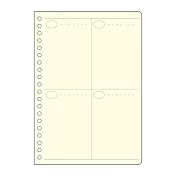 【日本Mark’s】PapiKnot 20孔無時效補充內頁A5 ‧ 週間/奶油色紙