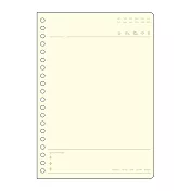 【日本Mark’s】PapiKnot 20孔無時效補充內頁A5 ‧ 日記事/奶油色紙