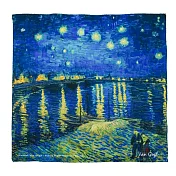 翡冷翠文創藝術小方巾｜梵谷《隆河上的星夜》