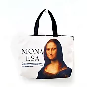 翡冷翠文創藝術小提袋｜達文西《蒙娜麗莎》米色