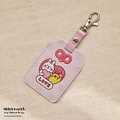 懶散兔與啾先生御守皮革吊飾 LOVE款