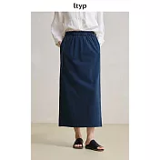 ltyp旅途原品 斜紋棉感牛仔半身裙 極簡休閒新款 M L  M 丹寧藍