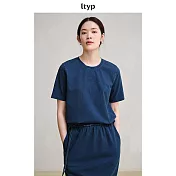 ltyp旅途原品 斜紋棉感牛仔T恤 極簡休閒新款 M L  M 丹寧藍