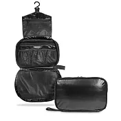 murmur 三折盥洗包（網狀拼接）│金屬黑