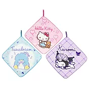 【日本丸真】三麗鷗 掛繩小方巾三入組  休閒時光 休閒時光
