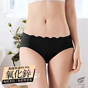 GIAT氧化鋅舒涼無痕內褲-蕾絲款 M 黑色