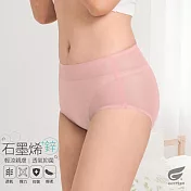 GIAT石墨烯+鋅抑菌中低腰內褲-無痕款 M 粉色