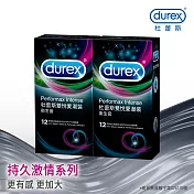 【Durex杜蕾斯】雙悅愛潮裝衛生套12入X2盒