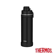 【THERMOS 膳魔師】可進洗碗機可提式設計不鏽鋼真空保溫瓶 1000ml(FJU-1000-BK) 曜石黑