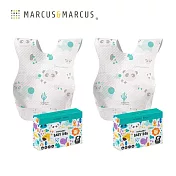 【MARCUS＆MARCUS】拋棄式防水圍兜 (大象貓熊x40入)