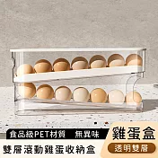 【好拾選物】雙層滾動雞蛋收納盒/透明雙層收納雞蛋盒