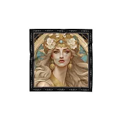 翡冷翠文創GAIA中絲巾《深邃魅力》