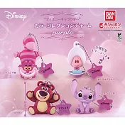【日本正版授權】全套4款 迪士尼色彩吊飾 purple 扭蛋/轉蛋 柴郡貓/牡蠣寶寶/熊抱哥/安琪 793356